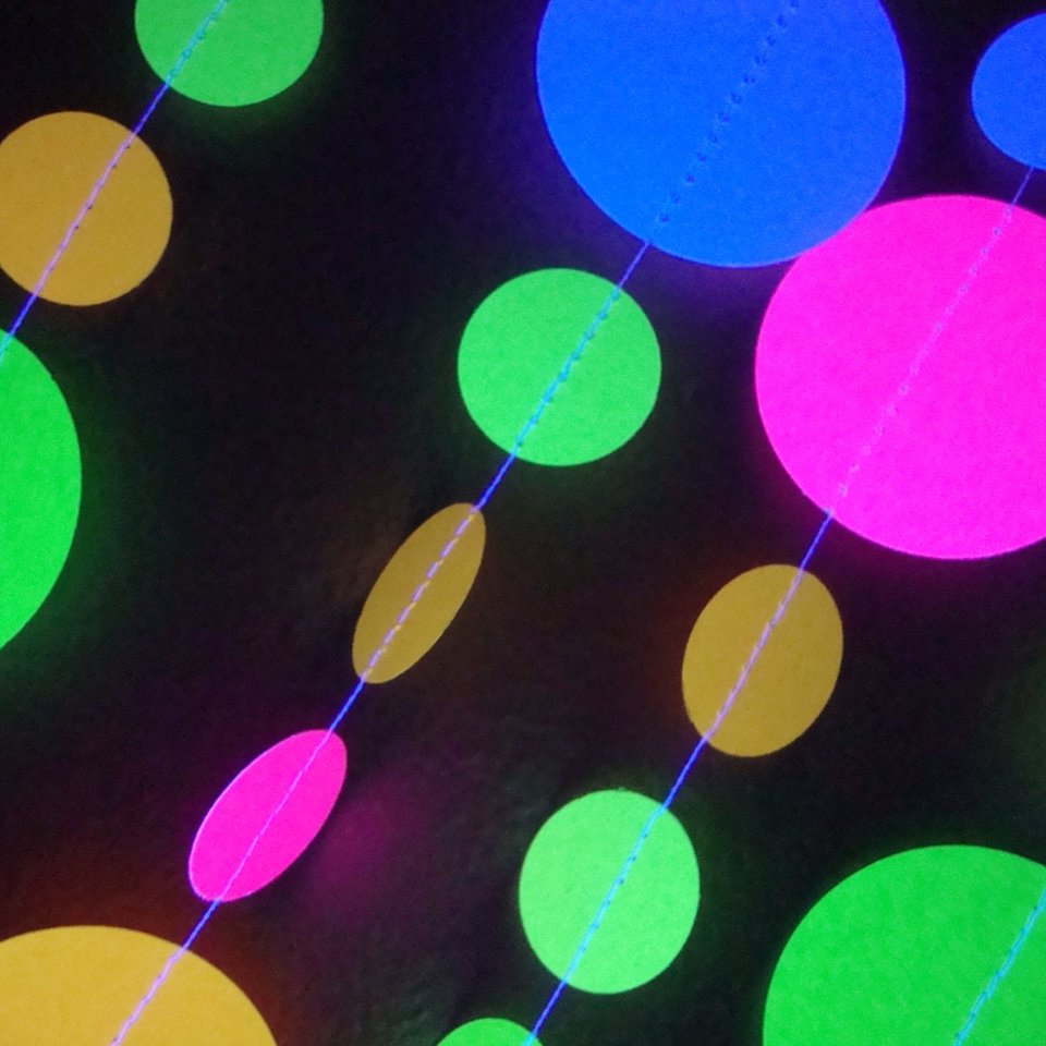 Glow Party Decorations / Black light party neon garlands