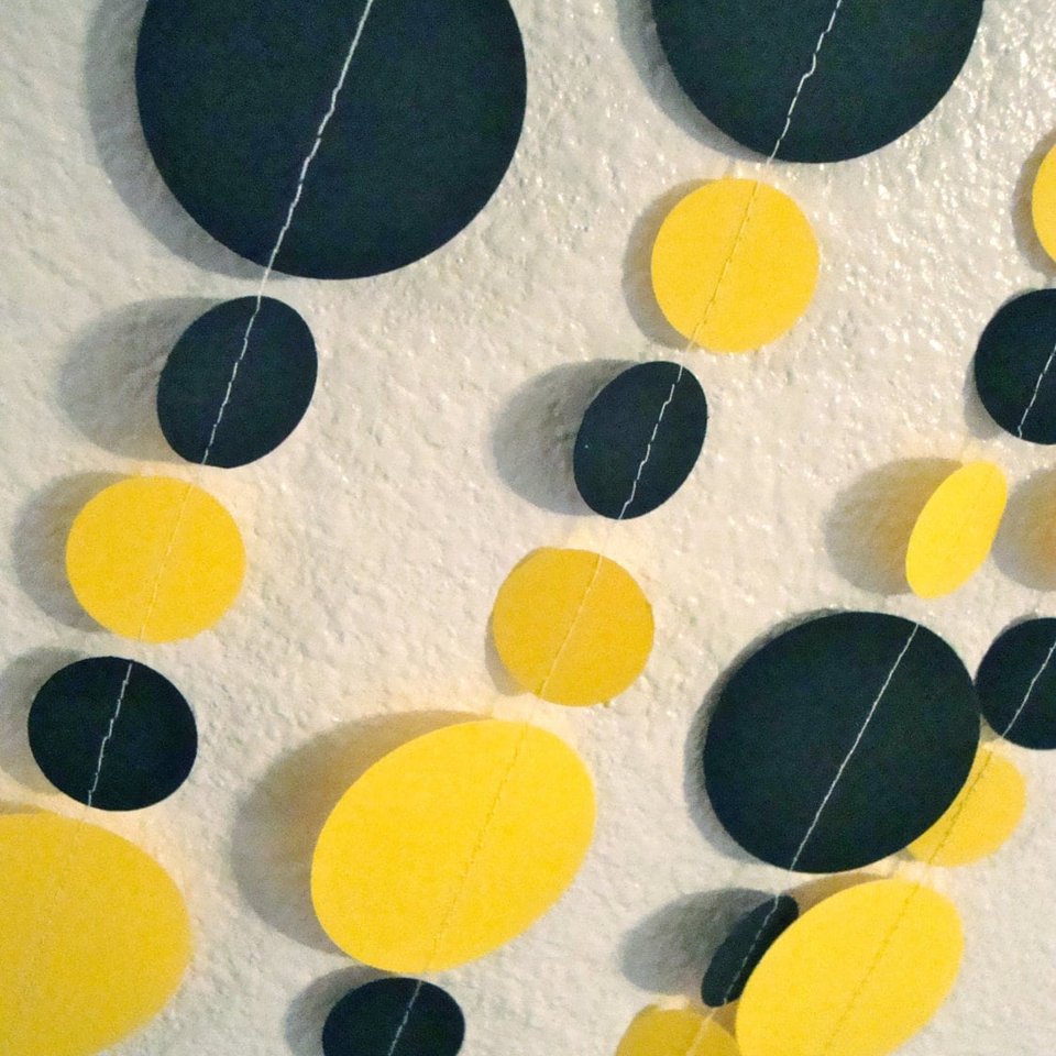 Graduation Garland, Gold Black Garland, Cal State Decor, College Color Decor, Graduation Decoration, Black and Gold Decor, Graduation Party