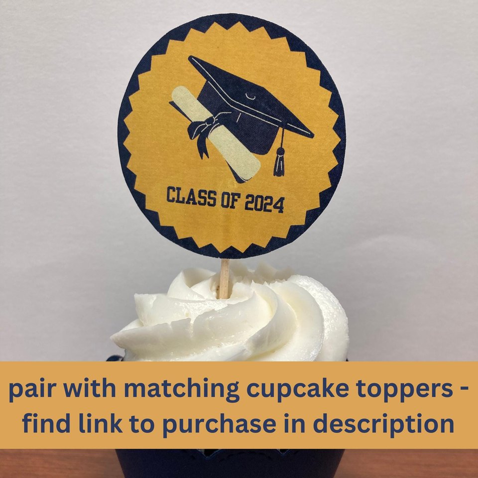 Printable graduation cake topper, school colors, Personalized Cake Decor, Congrats centerpiece, Digital Download, University of California