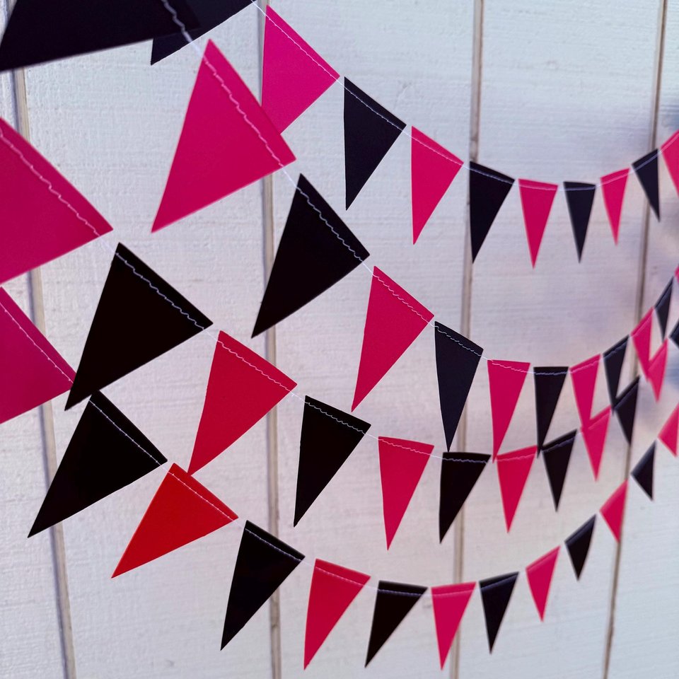 Red and Black Back to School Party Garland, San Diego State Dorm Decor, College Send Off Party Decor, Oklahoma State, Farewell Gift