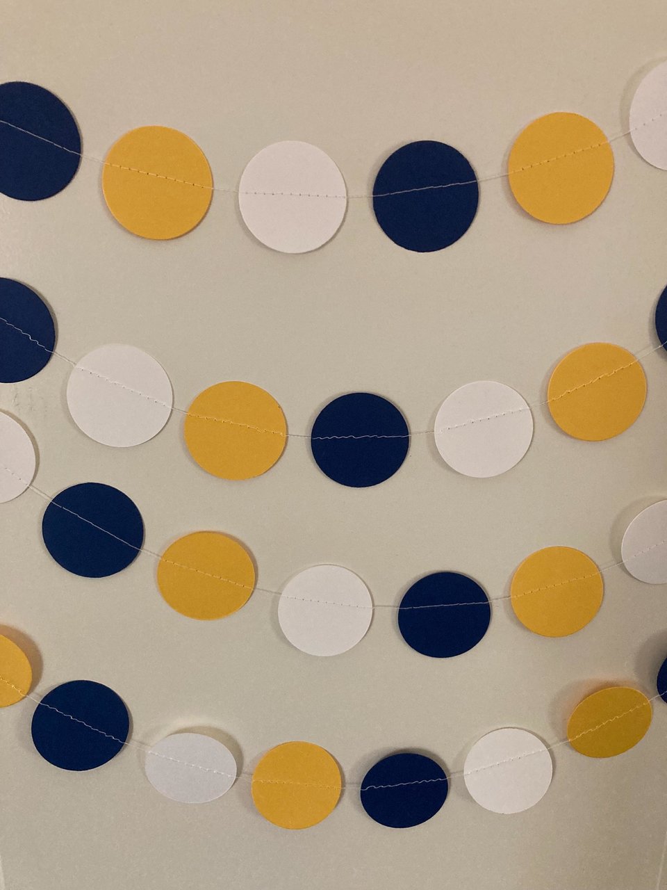 Navy, Gold, and White Graduation Garland, UC Colors Party Decoration