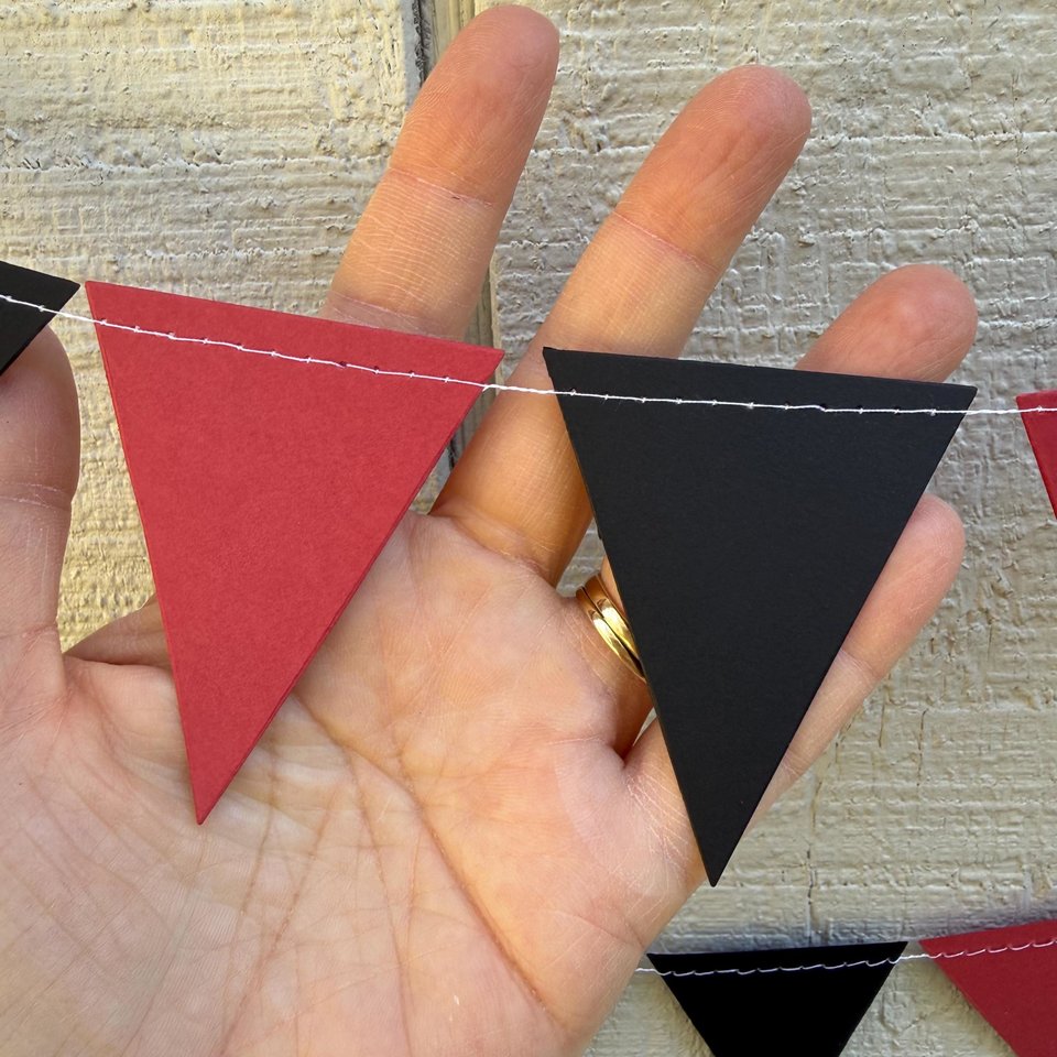 University of South Carolina Graduation Garland, Black and Garnet Red Pennant Flags, Graduation Decoration, Bed Party, Decision Day Streamer