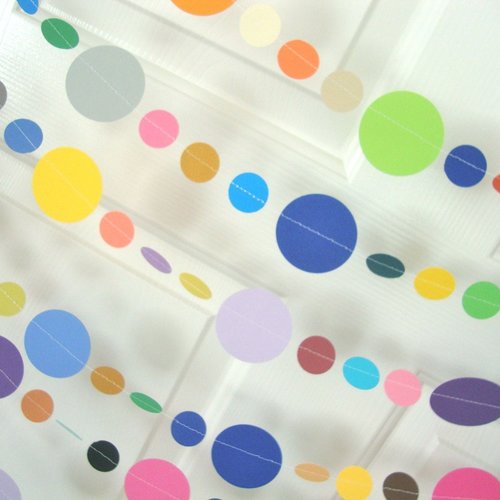 Colorful Party Garland, All Occasion Streamer, Birthday Decoration, Rainbow Decor, Paper Dot Bunting, Festive Banner, Classroom Decor