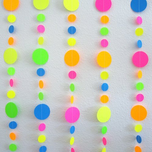 Glow Party Decoration Set, Glow Birthday, 80s Party, Black Light Decoration, UV Reflective Garland, Fluorescent Decor, Sweet 16 Glow Party