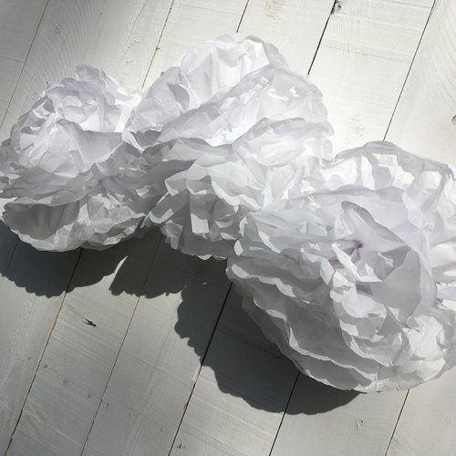 White Pompom Clouds, Tissue Paper Pompoms, Baby Shower Pompoms, Baby Sprinkle Clouds, Paper Clouds, Baby Shower Decoration, Raindrop Clouds