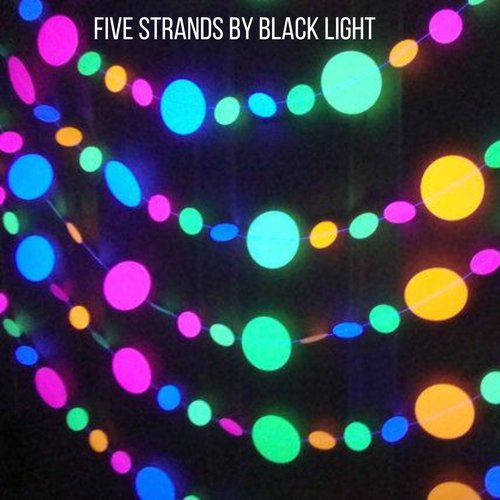 Glow Party Decorations, Neon Garlands, Black Light Party Decor, Sweet 16 Party, Glow Garlands, Skate Party Decor, 80s Party