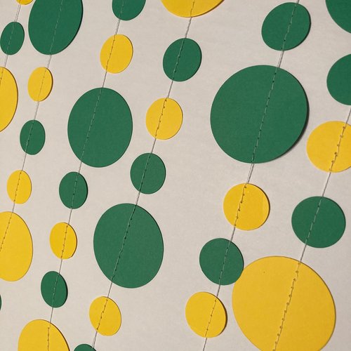 Green and Gold Graduation Garland, Green and Yellow Garland, Graduation Decor, School Color Garland, Baylor University, U of Oregon Graduate