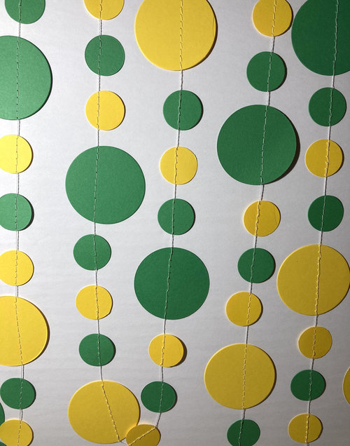 Baylor University Decision Day Celebration Garland, Bed Party Decor, Green and Gold Circle Bunting, University of Oregon Decoration