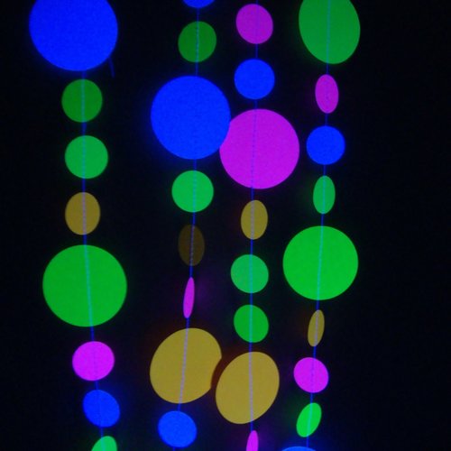 UV Reflective Neon Dot Glow Party Garlands