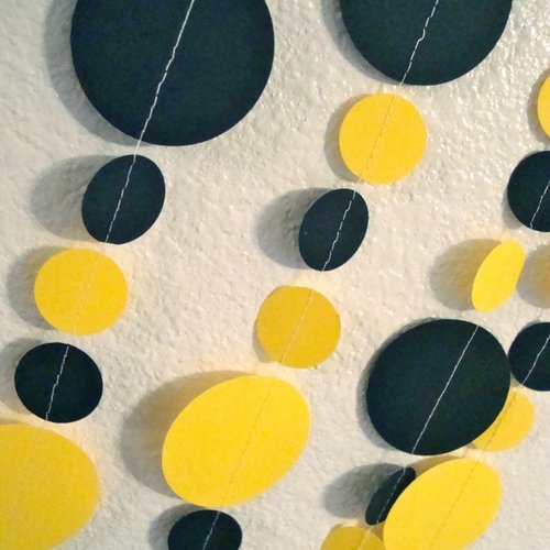 Graduation Garland, Gold Black Garland, Cal State Decor, College Color Decor, Graduation Decoration, Black and Gold Decor, Graduation Party
