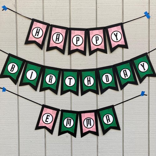 Wicked Personalized Birthday Banner, Good Witch Bad Witch Decor, Green and Pink Birthday Sign, Wicked Movie Party, Trendy Birthday Party