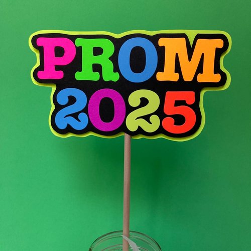 Prom 2025 Neon Centerpiece, School Dance Glow Party, Colorful Table Decoration, Neon Decor, Custom Centerpiece, Black Light Photo Booth Prop