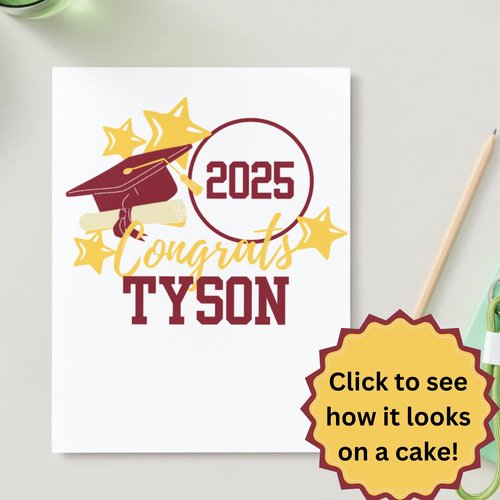 Printable graduation cake topper, school colors, Personalized Cake Decor, Congrats centerpiece, Digital Download, University of Minnesota