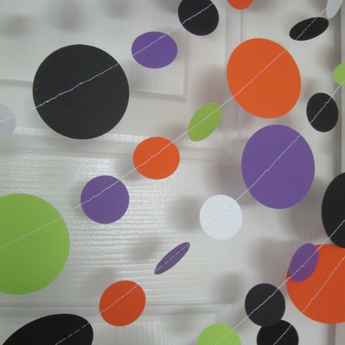 Halloween Garland, Orange and Black Circle Garland, Halloween Decoration, Halloween Party Decoration, Halloween Dance Decor, Classroom Decor